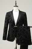 Black Peak Lapel Jacquard mænds galladragter