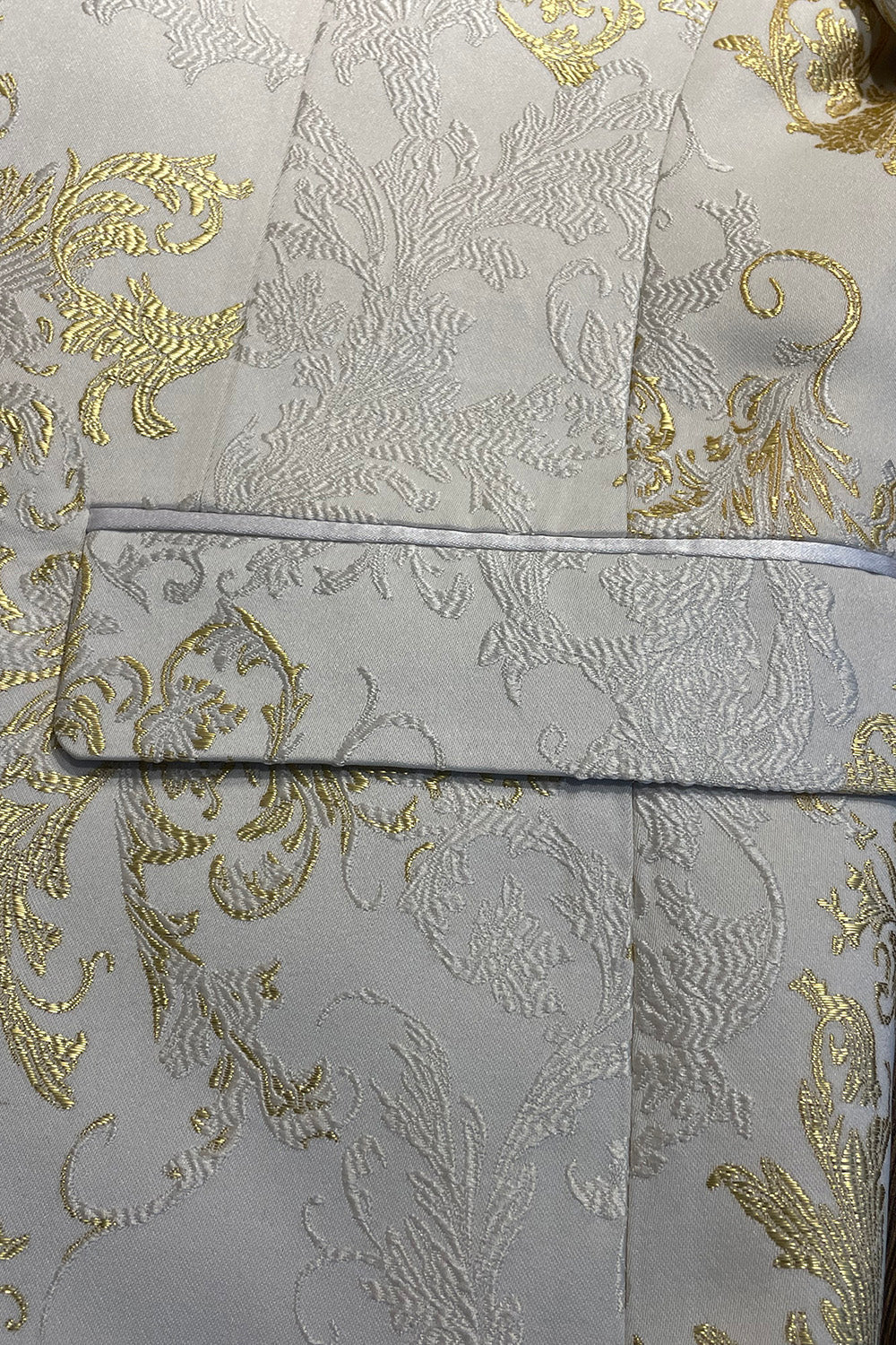 Champagne Peak Revers Pailletter Mænds Prom Blazer