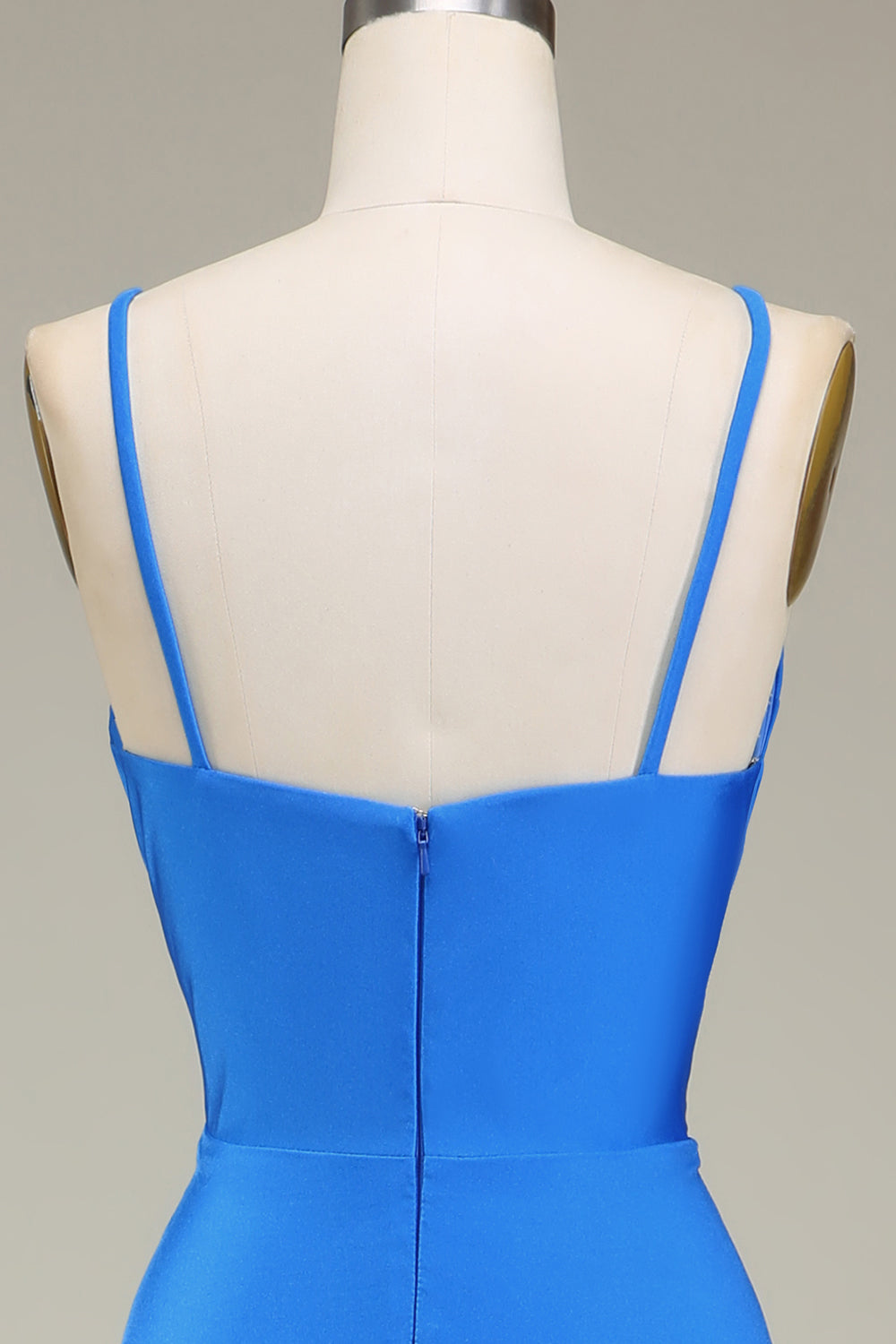 Hot Pink Spaghetti Straps A-line Galla Kjoler med plisseret