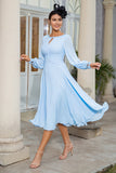 Sky Blue Chiffon Mor til bruden Kjole