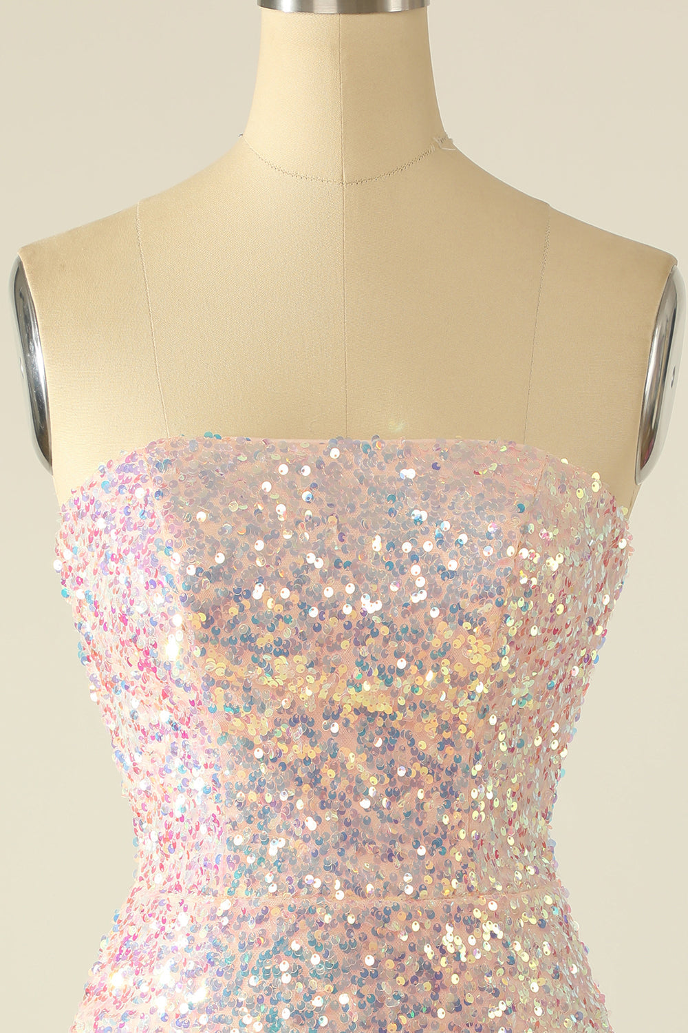 Himmelblå paillet Cocktail kjoler med fjer