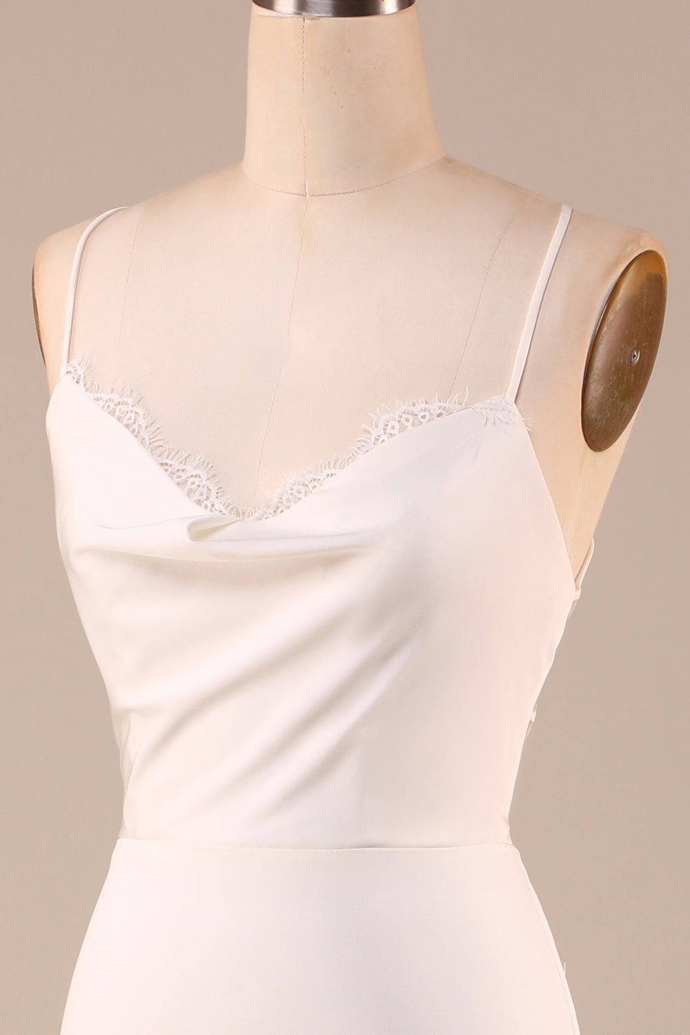 Enkel elfenben havfrue Boho lang brudekjole