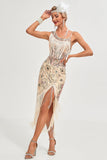 Sort Spaghetti Stropper Gatsby frynsede Flapper Kjole