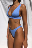 Todelt solid bikini