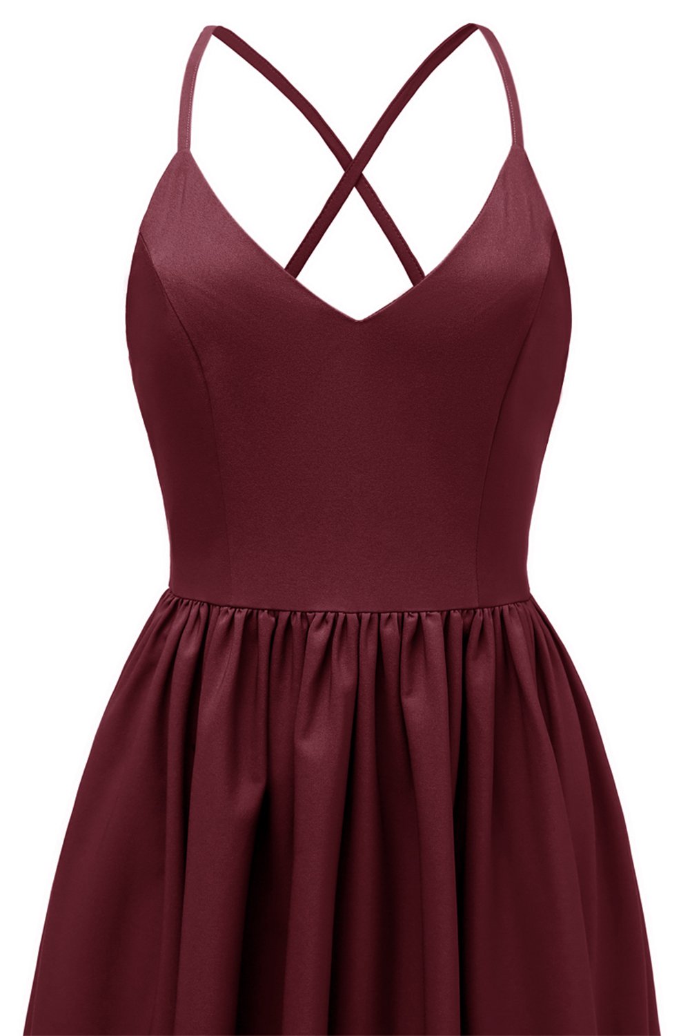 Spaghetti stropper Bourgogne Galla festkjole