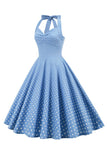 Retro Polka Dots Halter Åben Ryg kjole