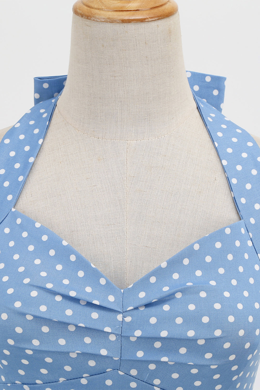 Retro Polka Dots Halter Åben Ryg kjole
