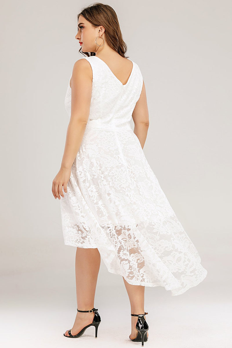 Hvid blonde asymmetrisk size kjole – ZAPAKA DA