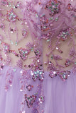 Lysebla Overtraksmeteriale Tulle Prom Kjole