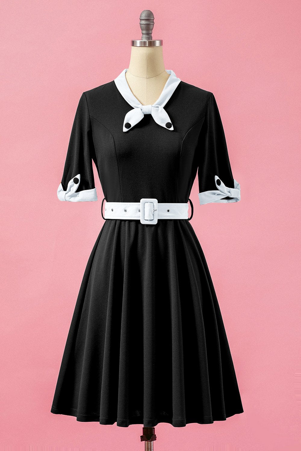 Grøn V Hals Swing Party Kjole