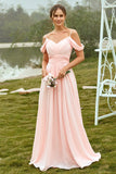 Off Skulder Blush Brudepige Kjole