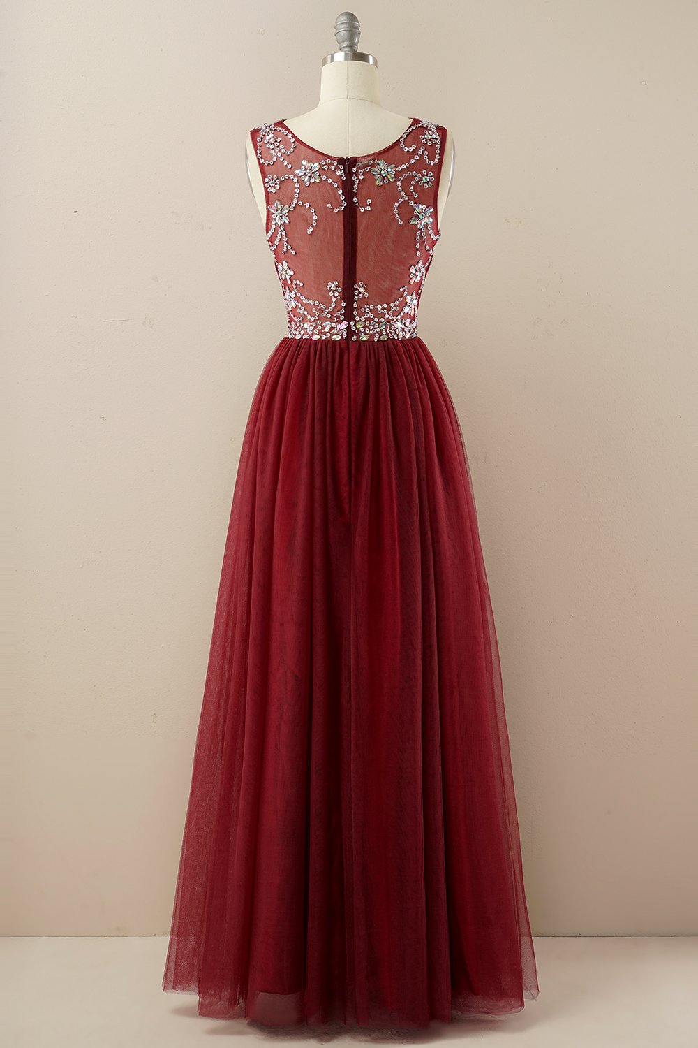 Beading Tulle Prom Kjole