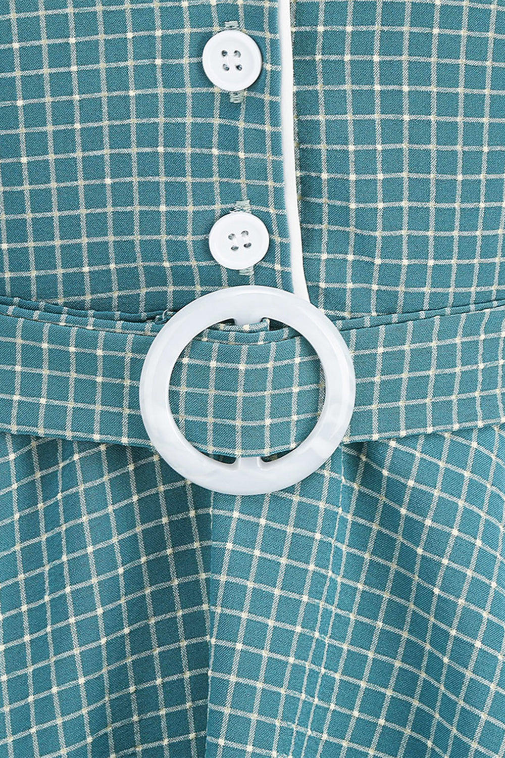 Retro stil Rød Plaid 1950'erne Kjole