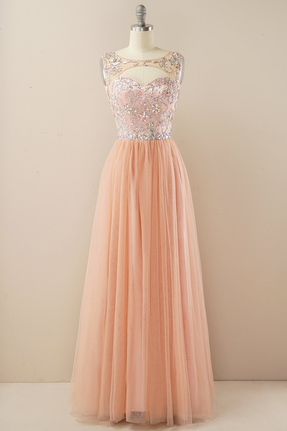 Beading Tulle Prom Kjole