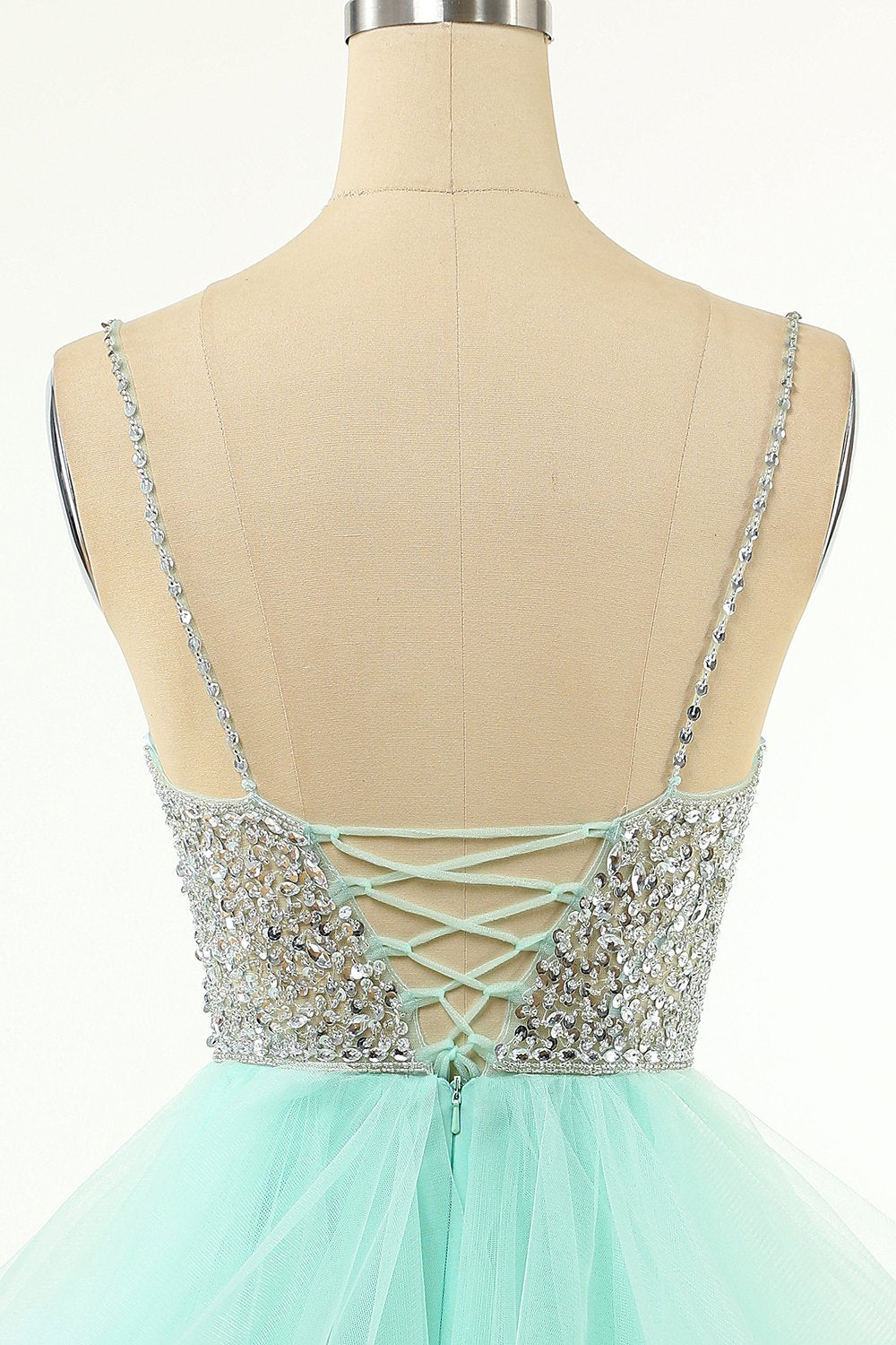 Pink Beaded Kort Hjemkomst Kjole