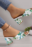 Hvid blomst Chunky sandaler hjemmesko