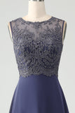 Sparkly Twilight: A Line Beaded Mother of Bride Dress med sjal