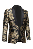 Sort gyldent broderi Herre Blazer