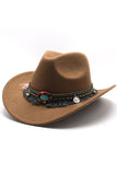 Bred skygge Fedora Gentleman Sir Church Vintage Western Cowboy Hat
