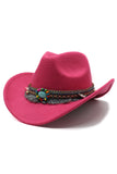 Bred skygge Fedora Gentleman Sir Church Vintage Western Cowboy Hat