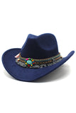 Bred skygge Fedora Gentleman Sir Church Vintage Western Cowboy Hat