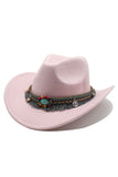 Bred skygge Fedora Gentleman Sir Church Vintage Western Cowboy Hat