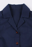 Enkel bordeaux revers hals vintage 1950'erne kjole