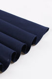 Enkel bordeaux revers hals vintage 1950'erne kjole