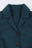 Enkel bordeaux revers hals vintage 1950'erne kjole