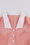 Blush revers hals A Line Vintage 1950'erne kjole