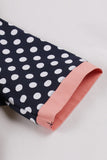 Sort Pink Polka Dot Pinup 1950'er Kjole