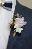 Abrikos Prom Wrist Corsage og mænds Boutonniere Til Bryllup