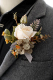 Elegant Blush Prom Wrist Corsage og mænds Boutonniere til bryllupsfest