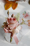 Elegant Blush Prom Wrist Corsage og mænds Boutonniere til bryllupsfest