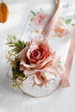 Elegant Blush Prom Wrist Corsage og mænds Boutonniere til bryllupsfest