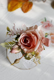 Elegant Blush Prom Wrist Corsage og mænds Boutonniere til bryllupsfest