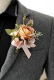 Elegant Blush Prom Wrist Corsage og mænds Boutonniere til bryllupsfest