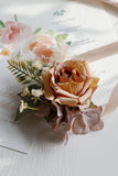 Elegant Blush Prom Wrist Corsage og mænds Boutonniere til bryllupsfest