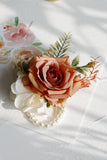 Elegant Blush Prom Wrist Corsage og mænds Boutonniere til bryllupsfest