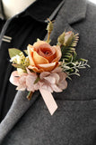 Elegant Blush Prom Wrist Corsage og mænds Boutonniere til bryllupsfest