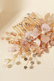 Blomst Krystal Perle Rhinestone Bryllup Hårklemme