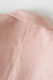 Pink Notched Revers Dobbeltradet Kvinders Blazer