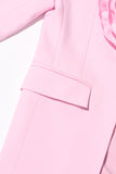 Elegant Pink 3D Blomst Kvinders Blazer