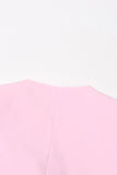 Elegant Pink 3D Blomst Kvinders Blazer