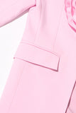 Elegant Pink 3D Blomst Kvinders Blazer