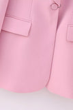 Pink Sjal Revers One Button 2 stykker Kvinder Suits