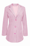 Glitter Pink Notched revers kvinder blazer