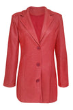 Glitter Pink Notched revers kvinder blazer