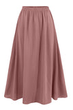 Dusty Rose A-linje Tiered Chiffon Lang Festkjole med Lange Ærmer