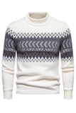 Sort Colorblock rund hals Slim Fit Mænds Sweater Top